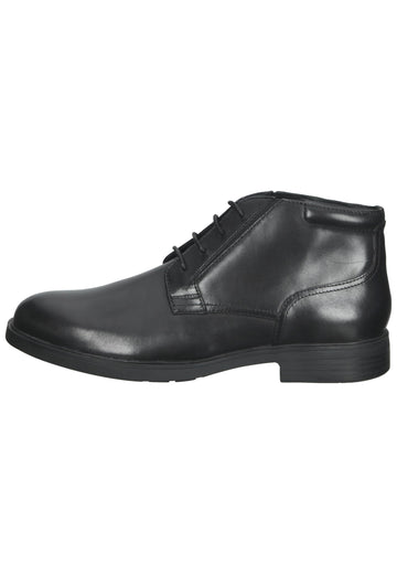 Geox Businessschuhe Leder/Textil Schwarz - surf4shoes