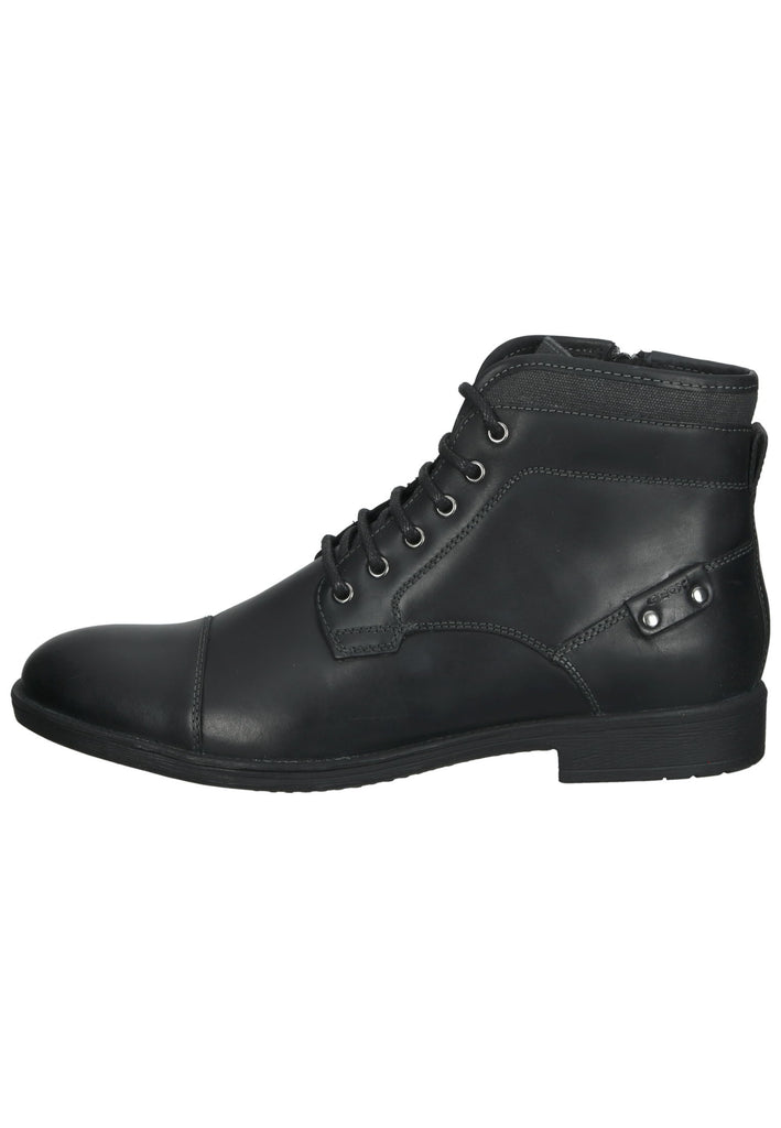 Geox Stiefelette Leder/Textil Schwarz - surf4shoes