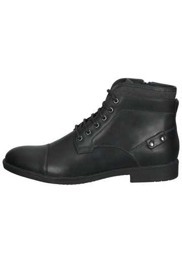 Geox Stiefelette Leder/Textil Schwarz - surf4shoes