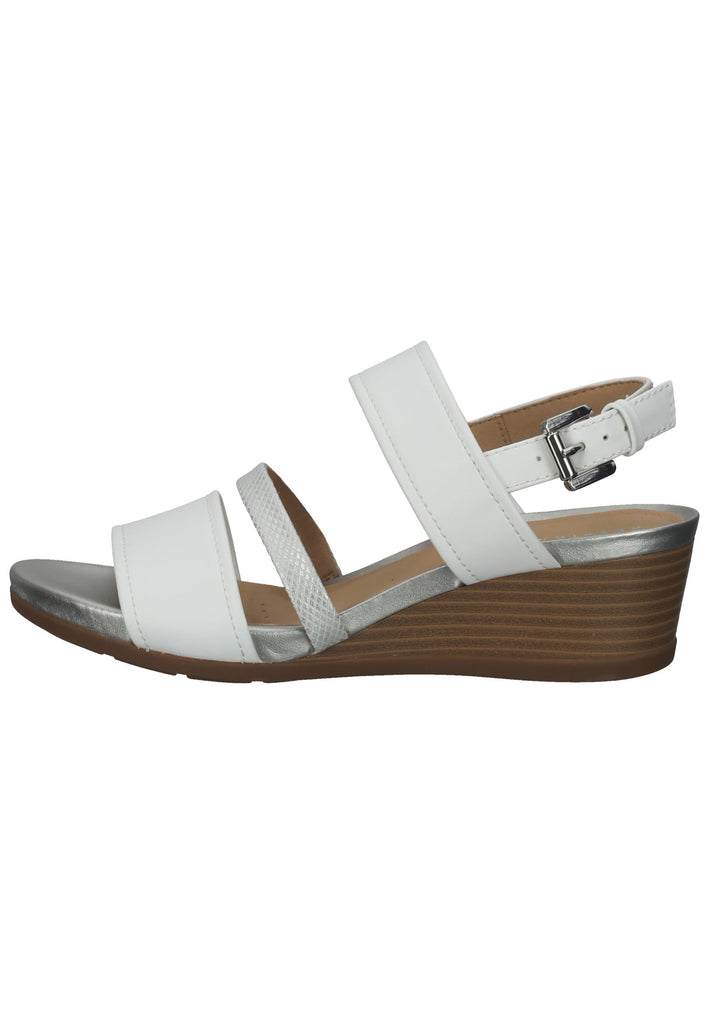 Geox Sandalen Lederimitat Weiß/Silber - surf4shoes