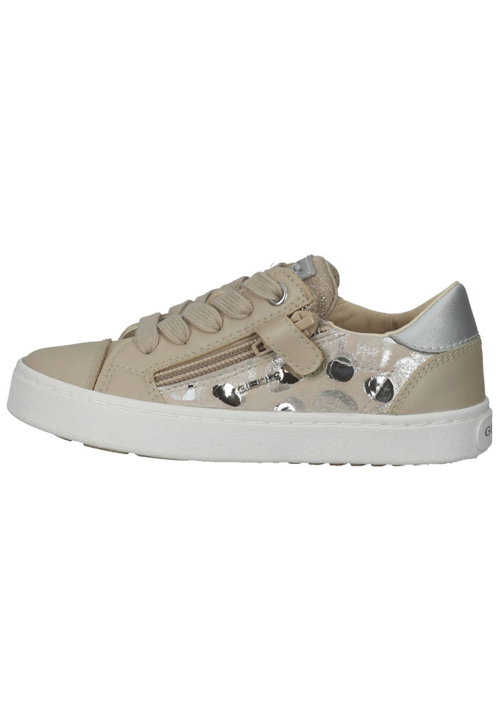 Geox Sneaker Leder/Synthetik Beige/Silber - surf4shoes