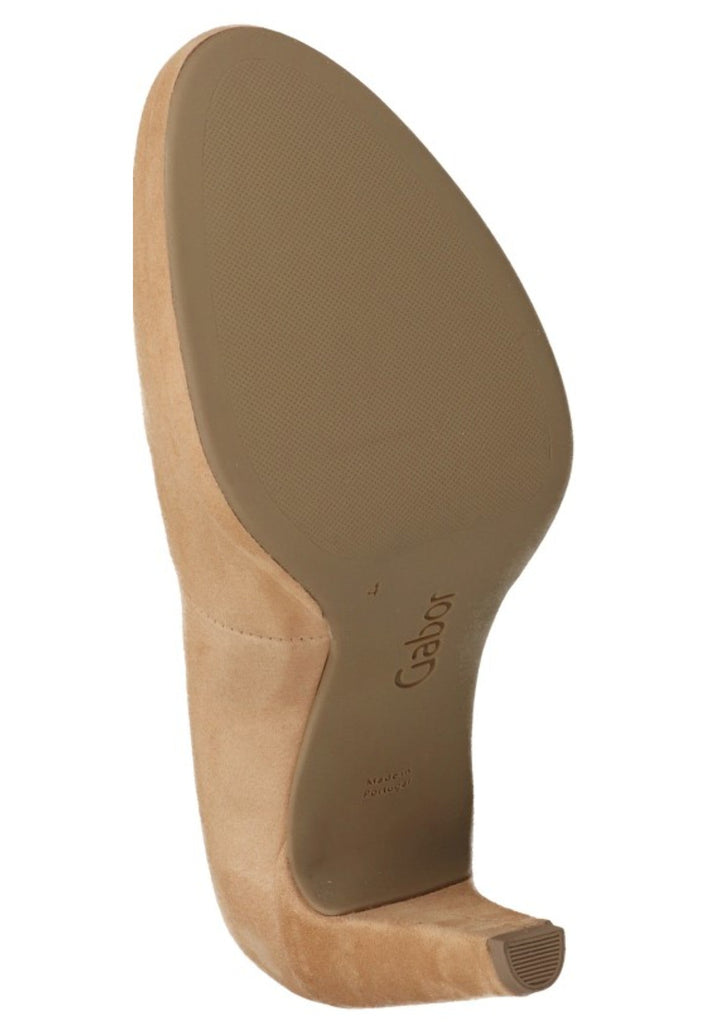 Gabor Pumps Veloursleder Caramel - surf4shoes