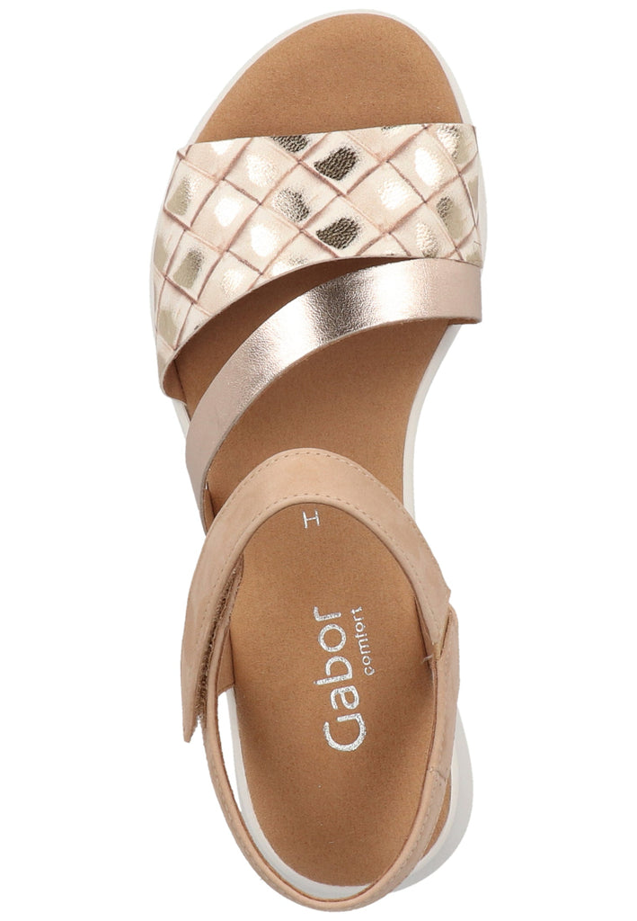 Gabor Sandalen Leder Beige - surf4shoes