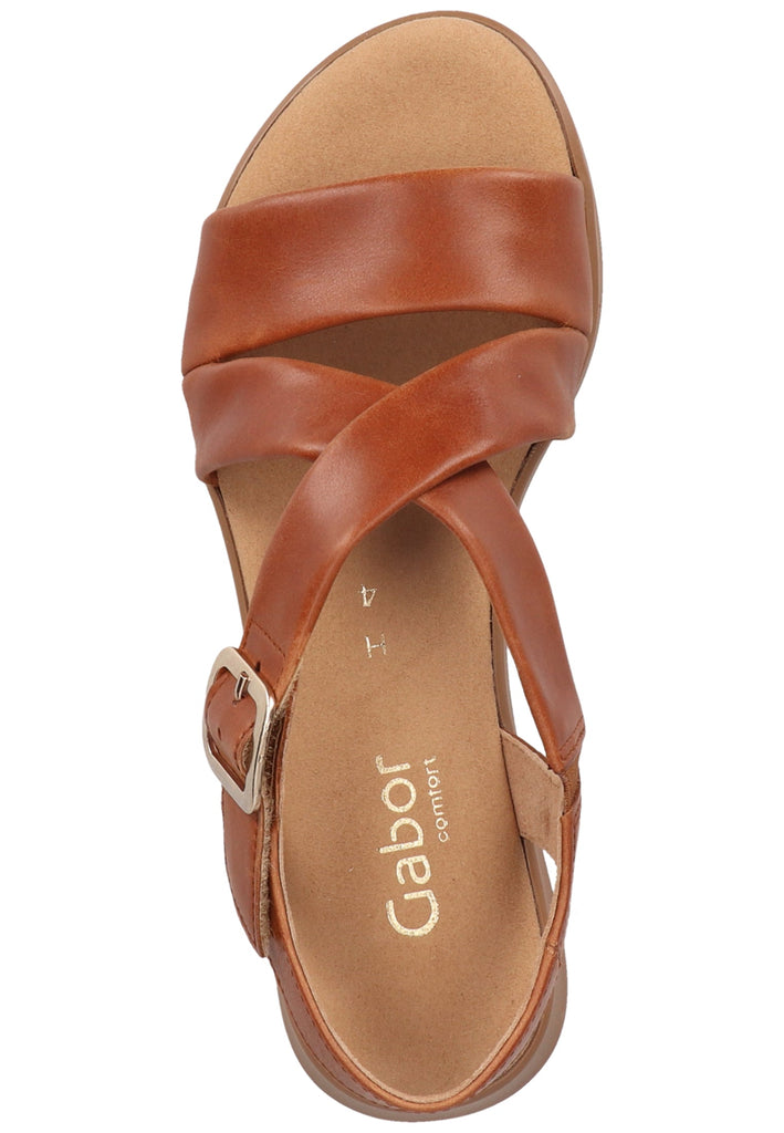 Gabor Sandalen Leder Camel - surf4shoes