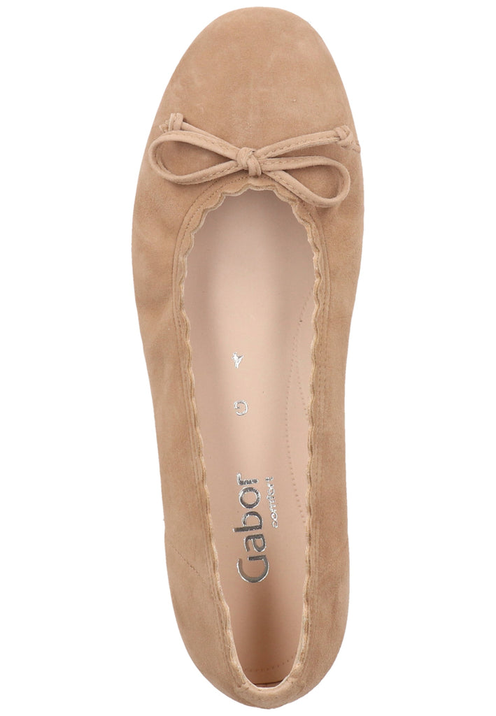 Gabor Ballerinas Veloursleder Sand - surf4shoes