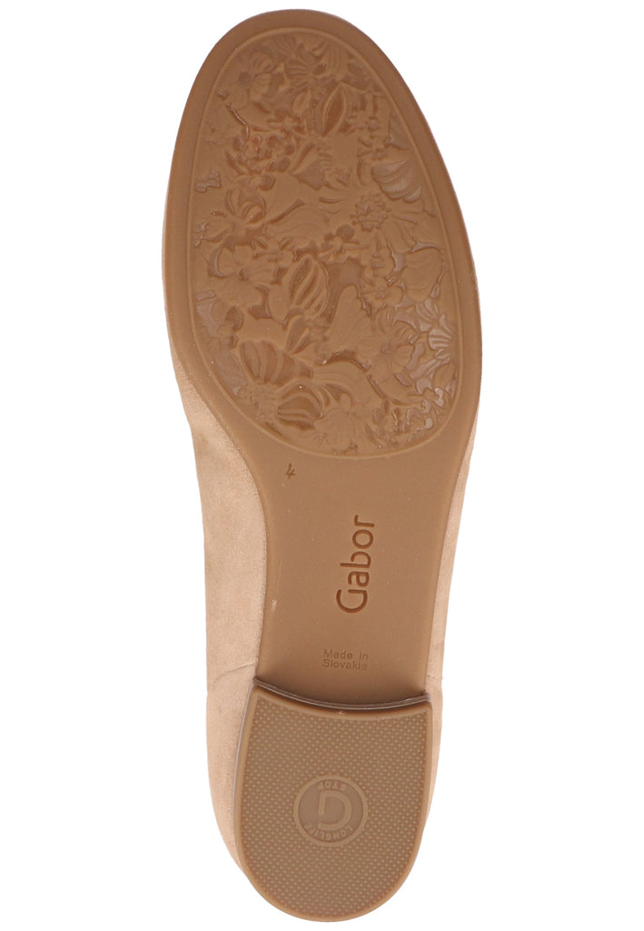 Gabor Ballerinas Veloursleder Sand - surf4shoes