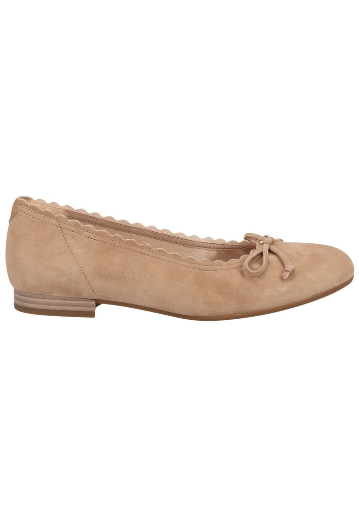 Gabor Ballerinas Veloursleder Sand - surf4shoes