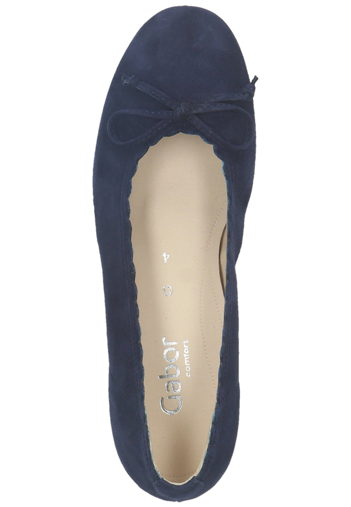 Gabor Ballerinas Veloursleder Blau - surf4shoes