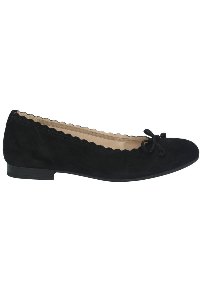 Gabor Ballerinas Samt Schwarz - surf4shoes