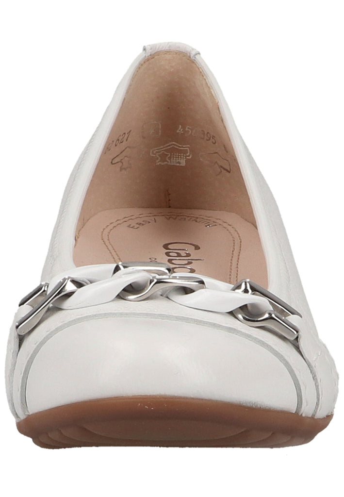 Gabor Ballerinas Leder Weiß - surf4shoes