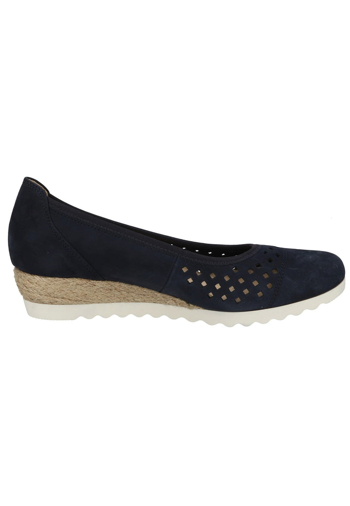 Gabor Ballerinas Nubukleder Blau - surf4shoes