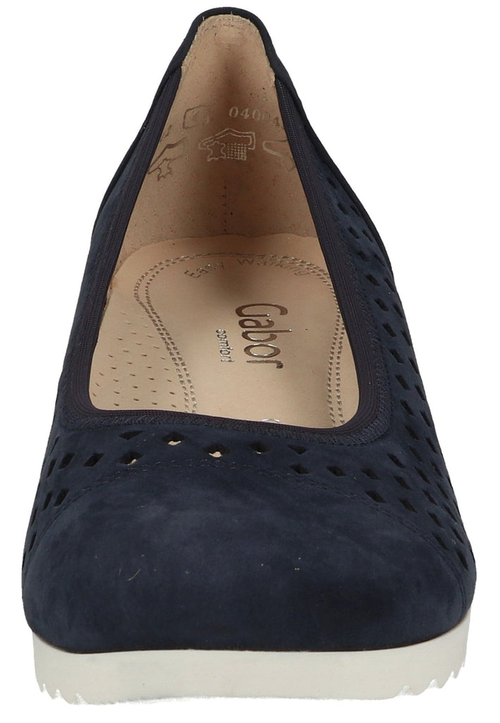 Gabor Ballerinas Nubukleder Blau - surf4shoes