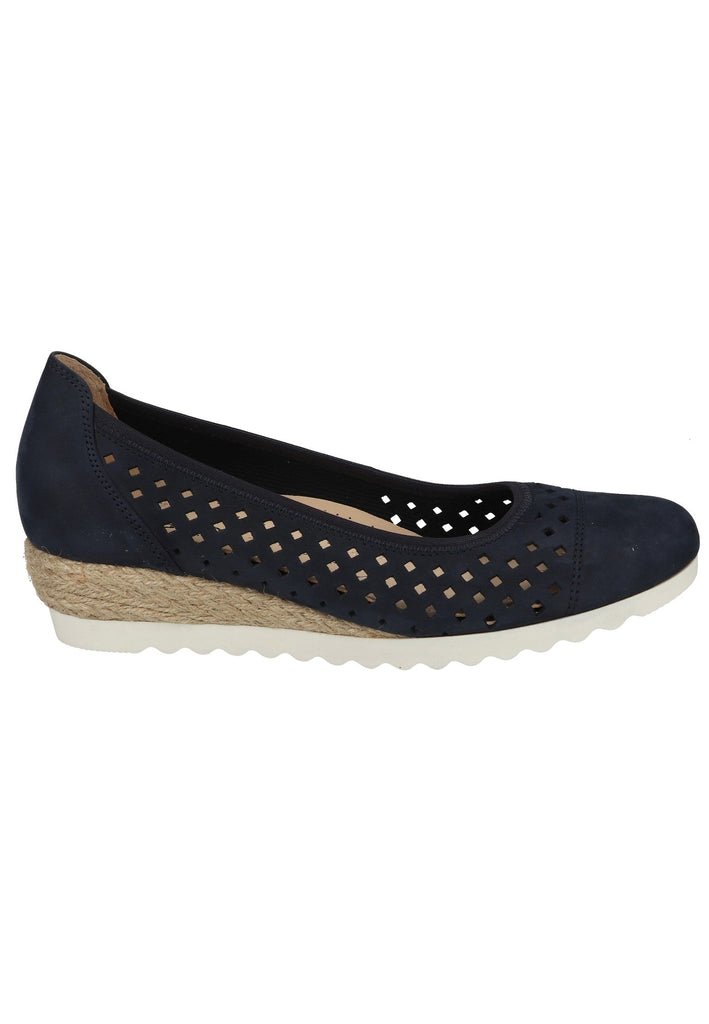 Gabor Ballerinas Nubukleder Blau - surf4shoes