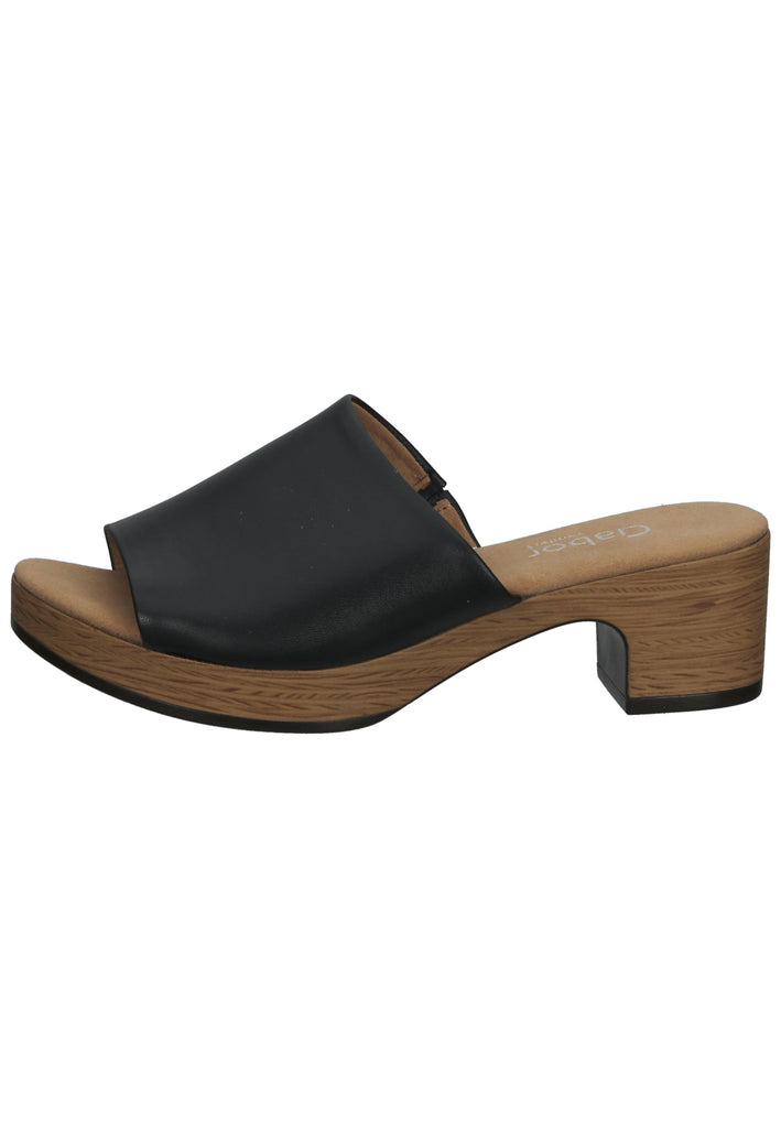 Gabor Pantoletten Nappaleder Schwarz - surf4shoes