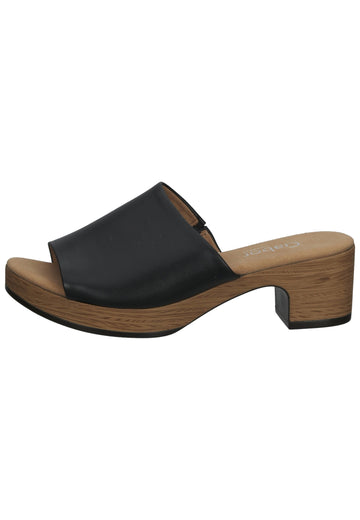 Gabor Pantoletten Nappaleder Schwarz - surf4shoes