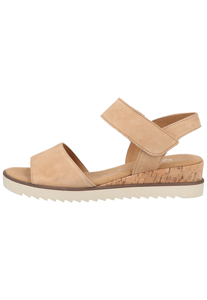 Gabor Sandalen Veloursleder Caramel - surf4shoes
