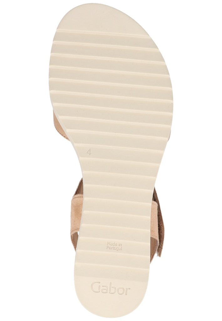 Gabor Sandalen Veloursleder Caramel - surf4shoes