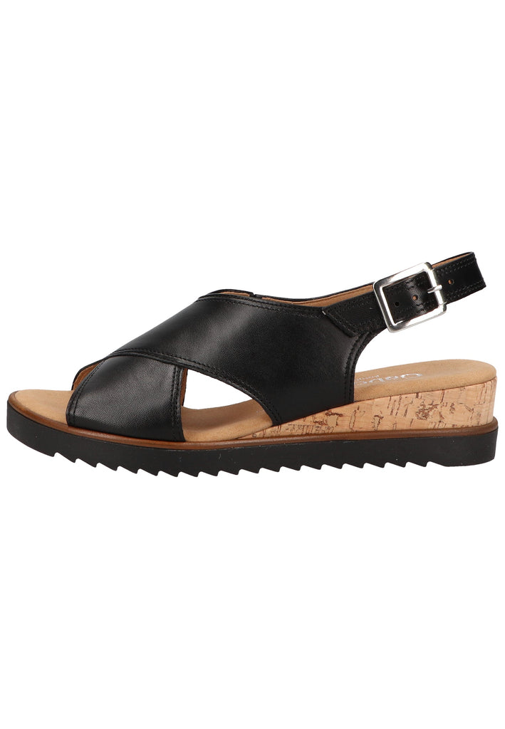 Gabor Sandalen Leder Schwarz - surf4shoes
