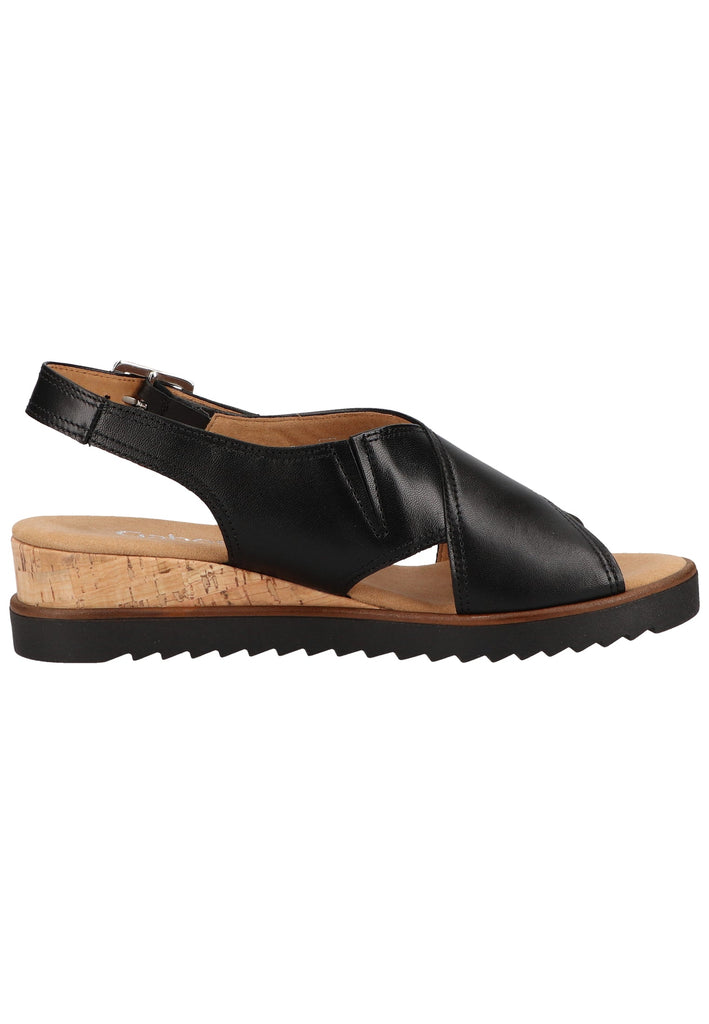 Gabor Sandalen Leder Schwarz - surf4shoes