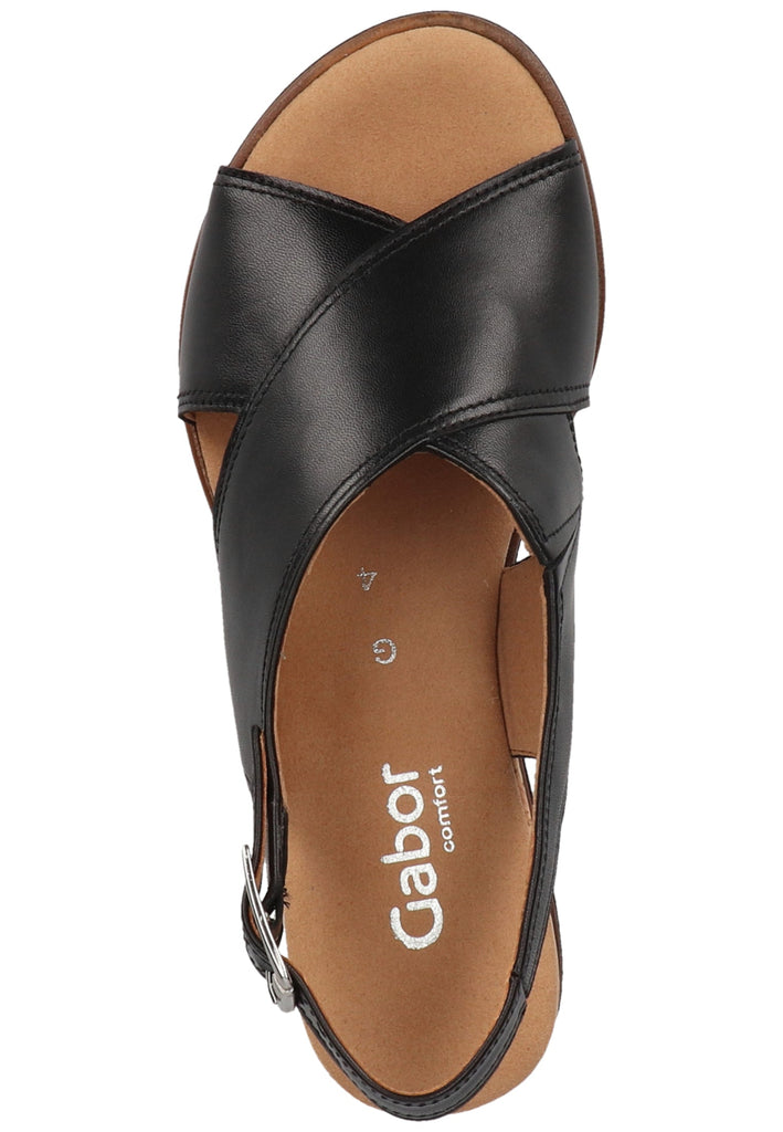 Gabor Sandalen Leder Schwarz - surf4shoes