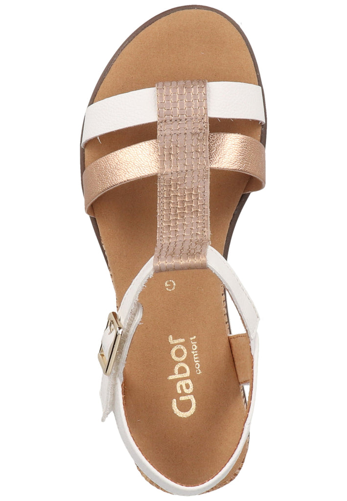 Gabor Sandalen Leder Weiß - surf4shoes