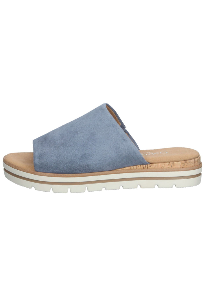 Gabor Pantoletten Veloursleder Blau - surf4shoes