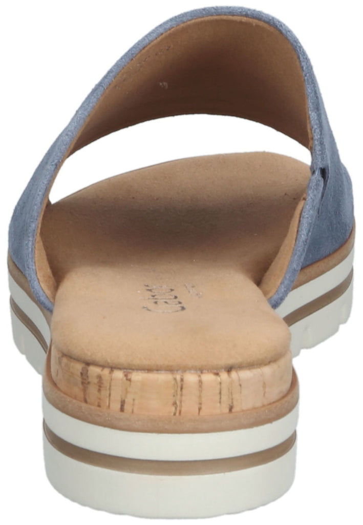 Gabor Pantoletten Veloursleder Blau - surf4shoes