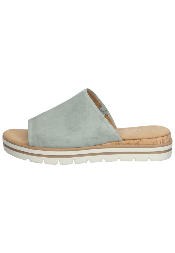 Gabor Pantoletten Veloursleder Grau - surf4shoes