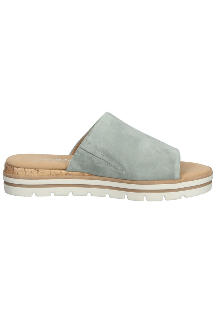 Gabor Pantoletten Veloursleder Grau - surf4shoes