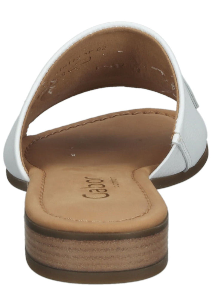 Gabor Pantoletten Leder Weiß - surf4shoes