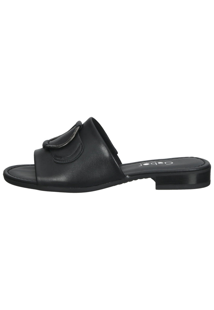 Gabor Pantoletten Nappaleder Schwarz - surf4shoes