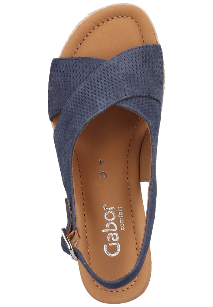 Gabor Sandalen Veloursleder Blau - surf4shoes