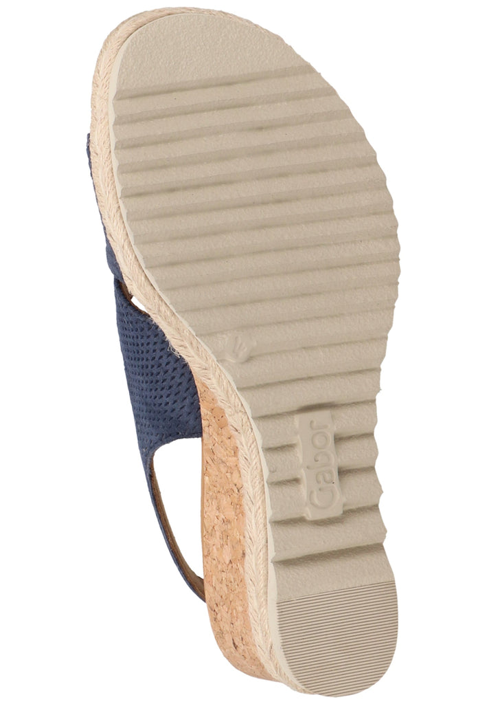 Gabor Sandalen Veloursleder Blau - surf4shoes