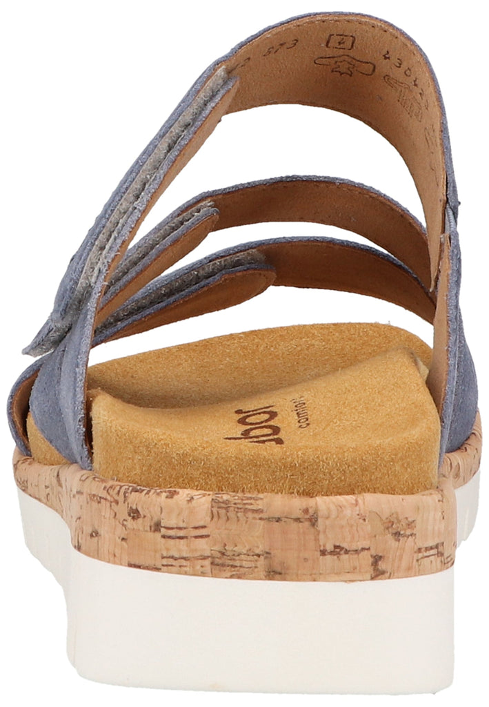 Gabor Pantoletten Veloursleder Blau - surf4shoes