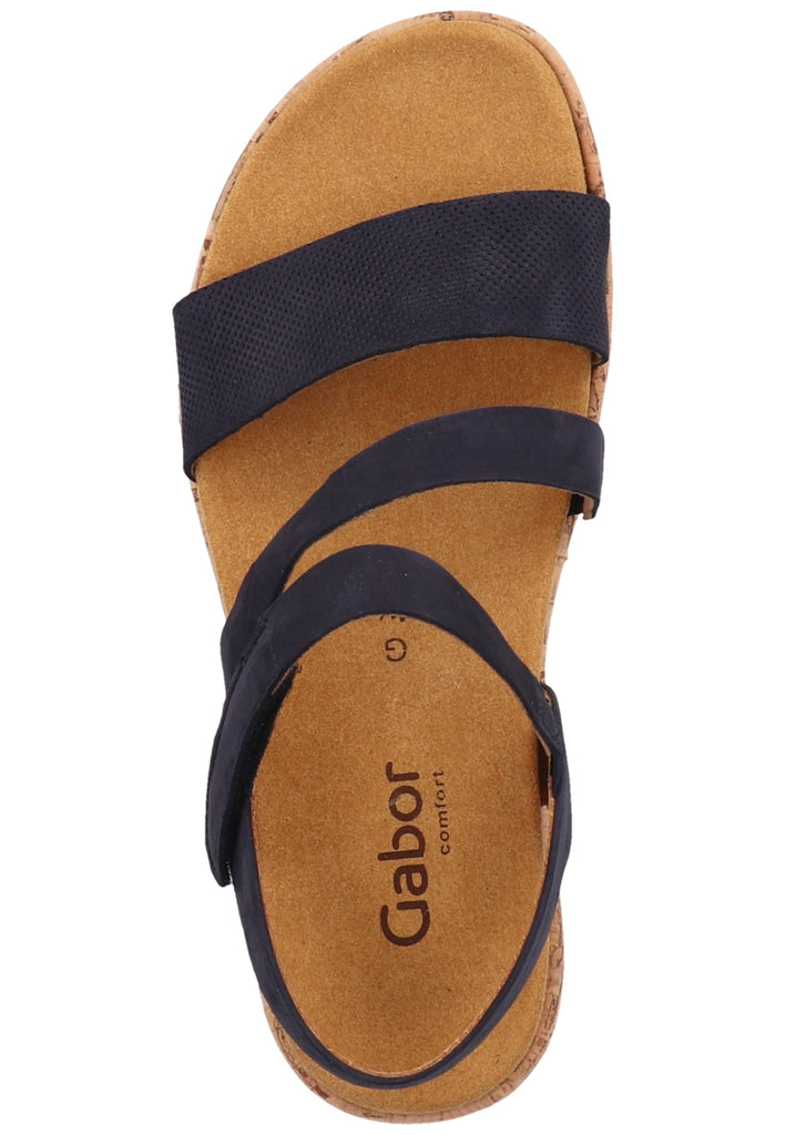Gabor Sandalen Nubukleder Blau - surf4shoes