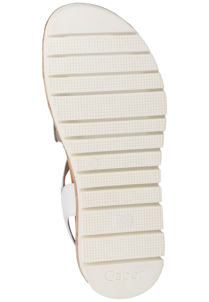 Gabor Sandalen Leder Silber/Weiß - surf4shoes
