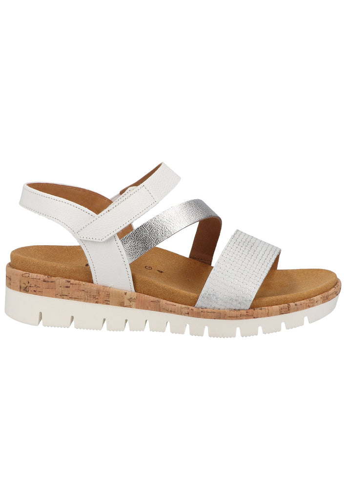 Gabor Sandalen Leder Silber/Weiß - surf4shoes