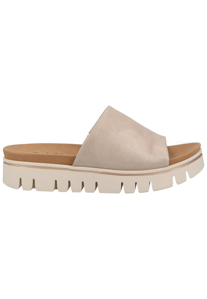 Gabor Pantoletten Leder Silber - surf4shoes