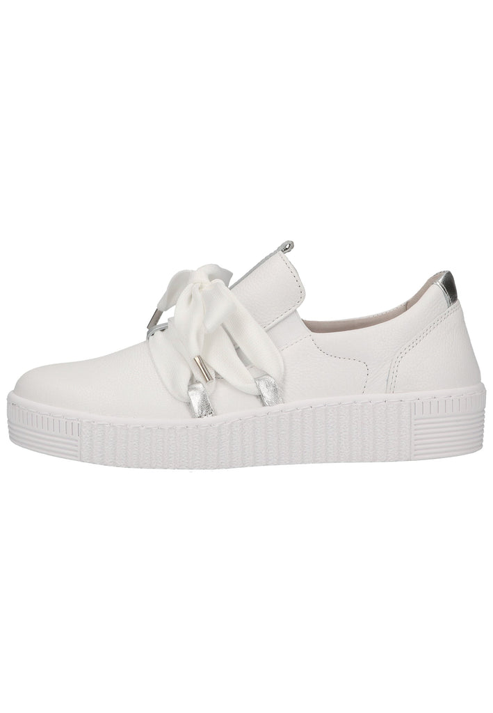 Gabor Sneaker Leder Weiß/Silber - surf4shoes