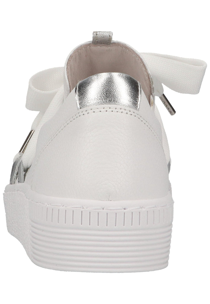 Gabor Sneaker Leder Weiß/Silber - surf4shoes