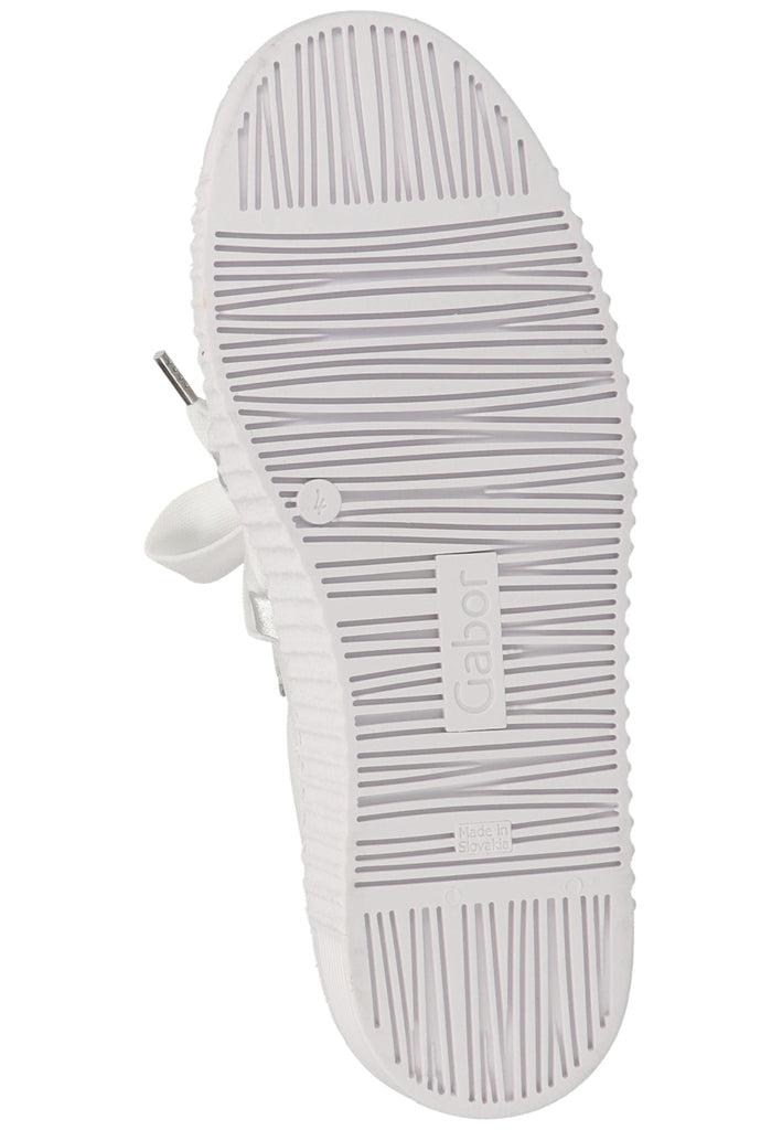 Gabor Sneaker Leder Weiß/Silber - surf4shoes