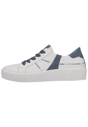 Gabor Sneaker Leder Weiß/Blau - surf4shoes