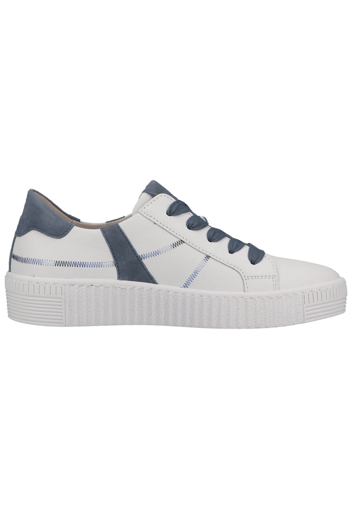 Gabor Sneaker Leder Weiß/Blau - surf4shoes