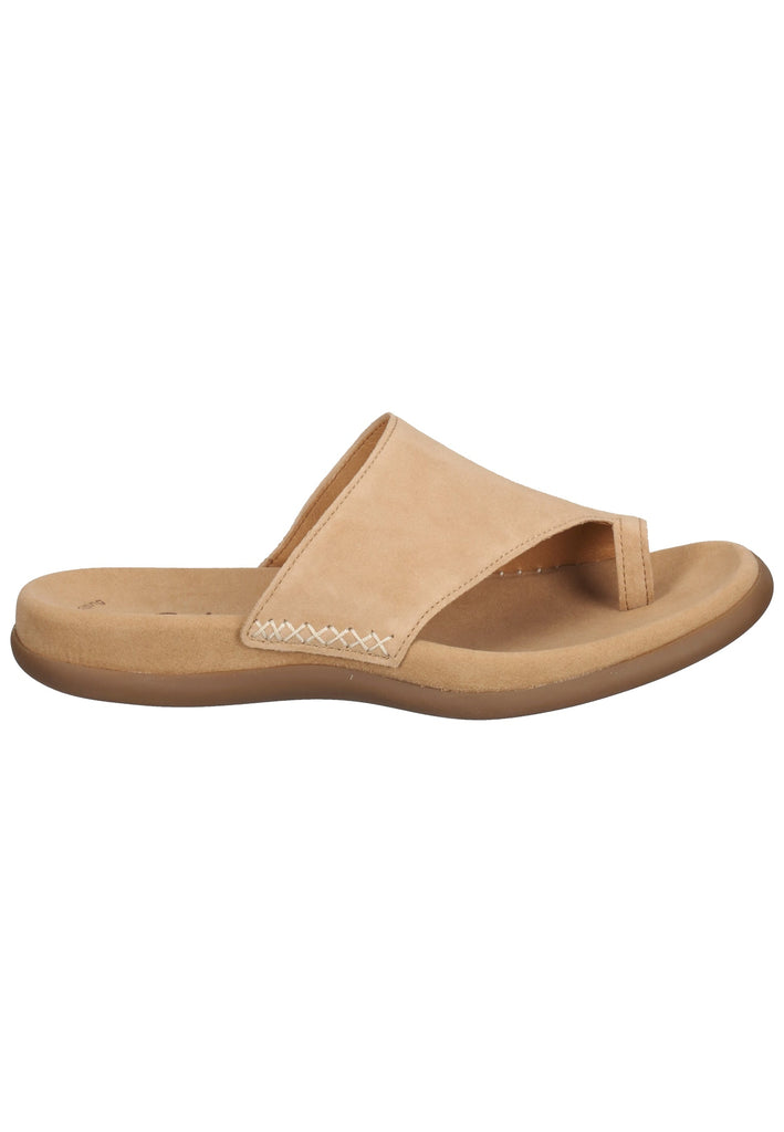 Gabor Zehensteg Veloursleder Caramel - surf4shoes