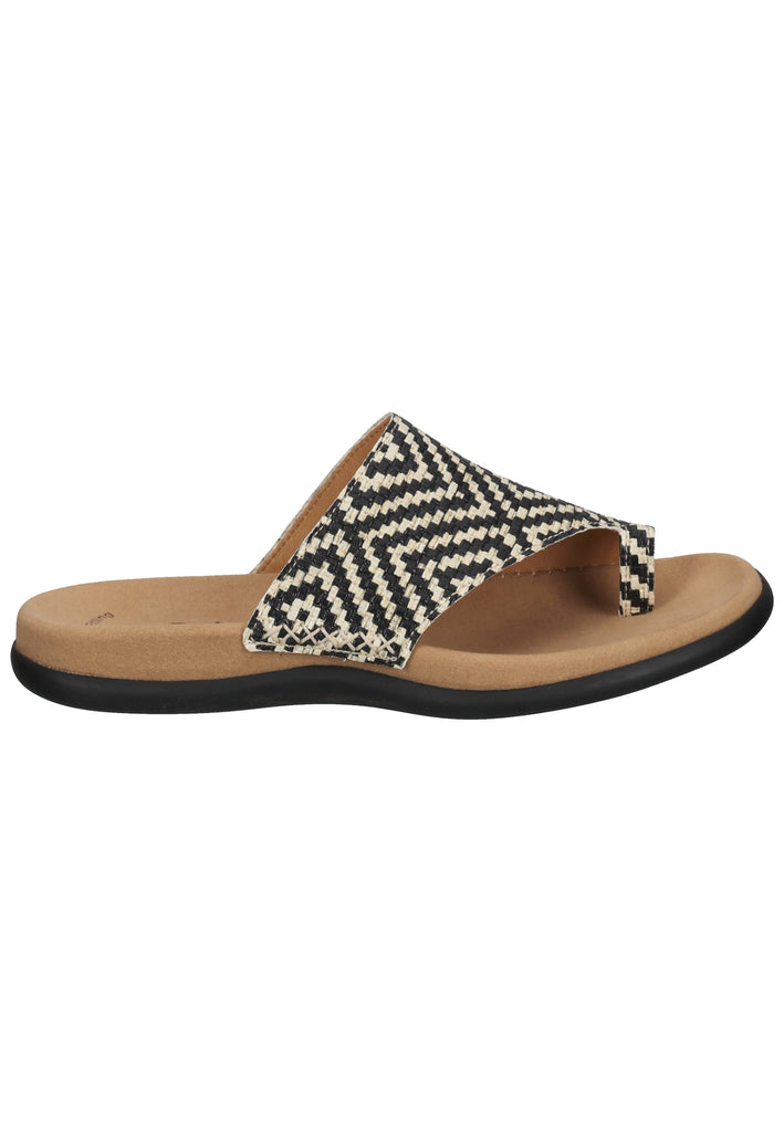 Gabor Zehensteg Leder Schwarz - surf4shoes