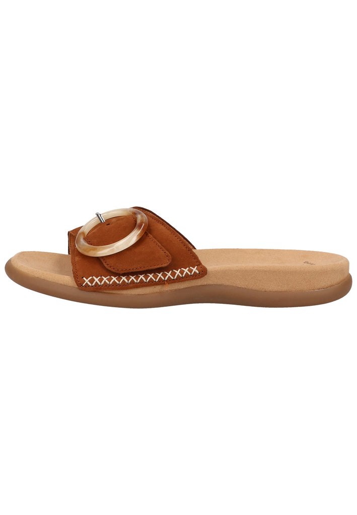 Gabor Pantoletten Nubukleder Brandy - surf4shoes