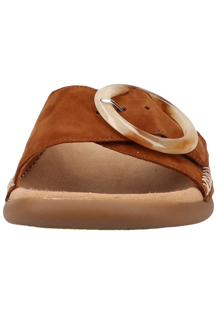 Gabor Pantoletten Nubukleder Brandy - surf4shoes