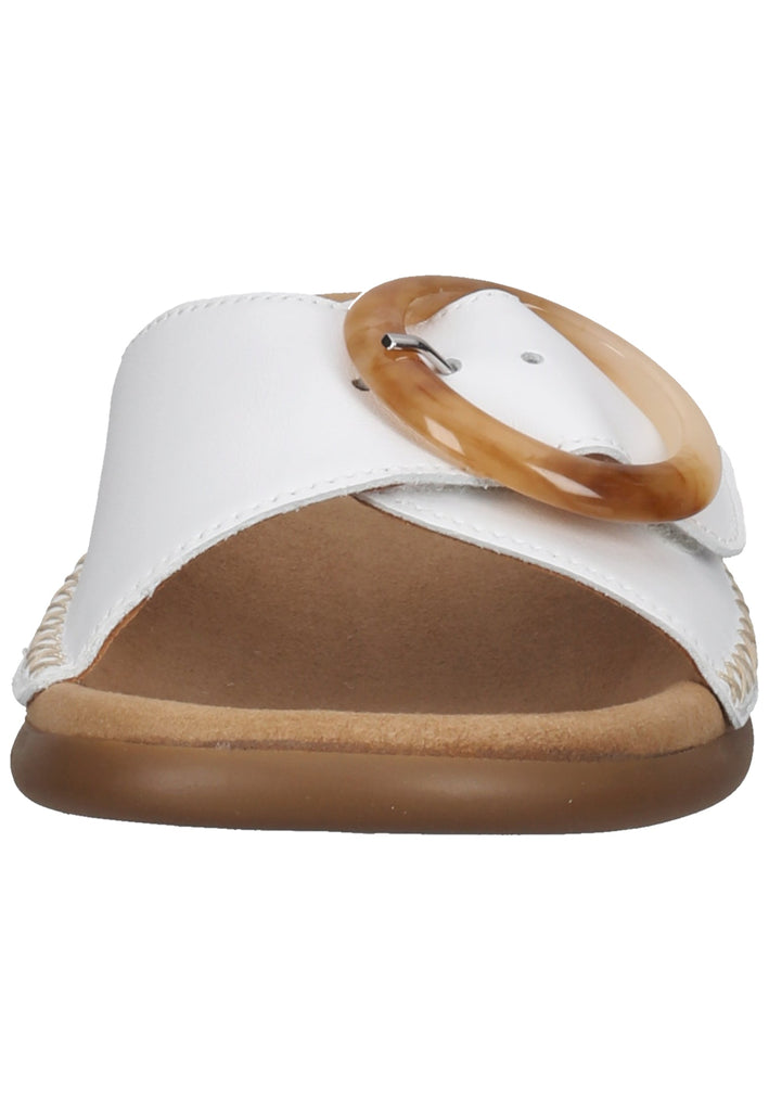 Gabor Pantoletten Nappaleder Weiß - surf4shoes