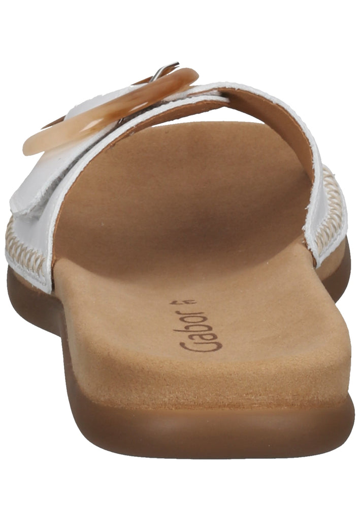 Gabor Pantoletten Nappaleder Weiß - surf4shoes