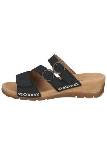 Gabor Pantoletten Nubukleder Nachtblau - surf4shoes